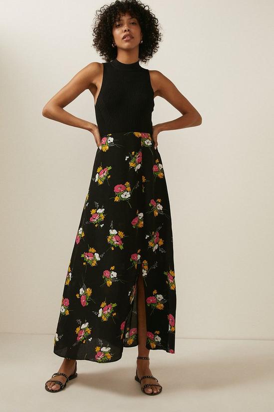 Oasis Bouquet Floral Print Split Skirt 2