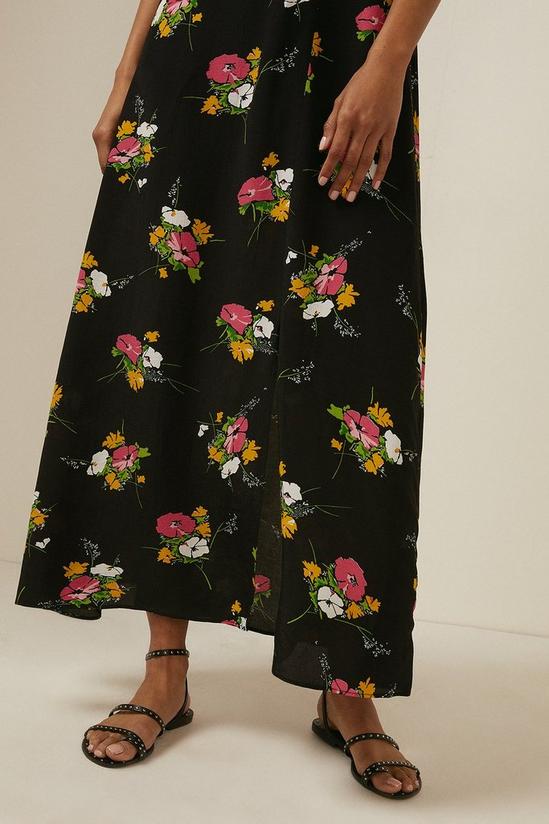 Oasis Bouquet Floral Print Split Skirt 4