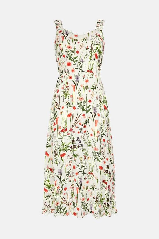 Oasis Botanical Floral Ruched Strap Slip Dress 5