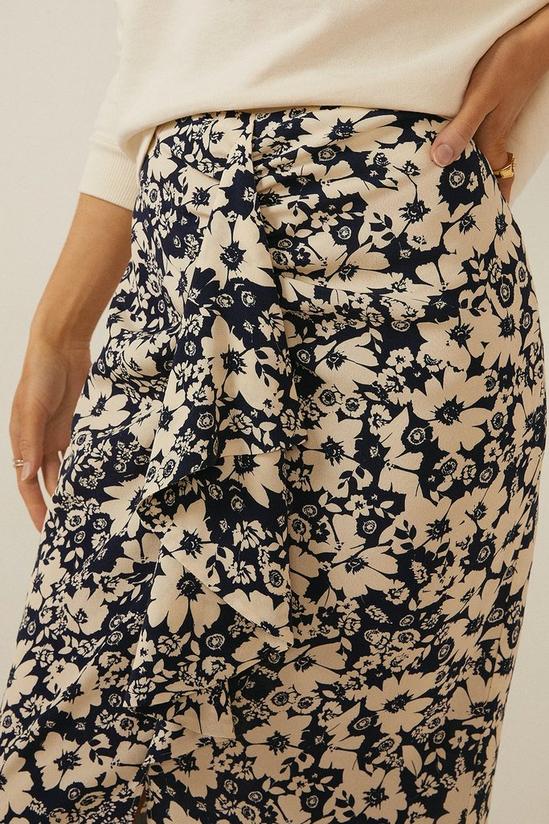 Oasis Pansy Floral Ruffle Front Skirt 4