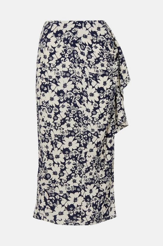 Oasis Pansy Floral Ruffle Front Skirt 5