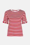 Oasis Stripe Frill Sleeve T Shirt thumbnail 5