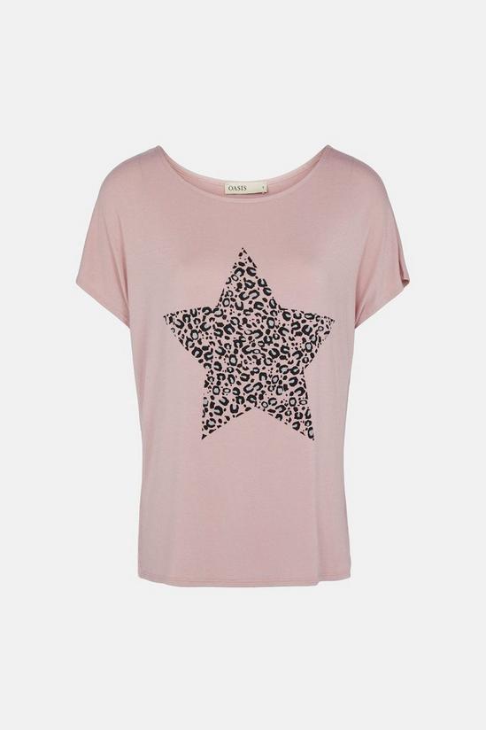 Oasis Animal Print Star T Shirt 5
