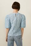 Oasis Broderie Short Puff Sleeve Top thumbnail 3