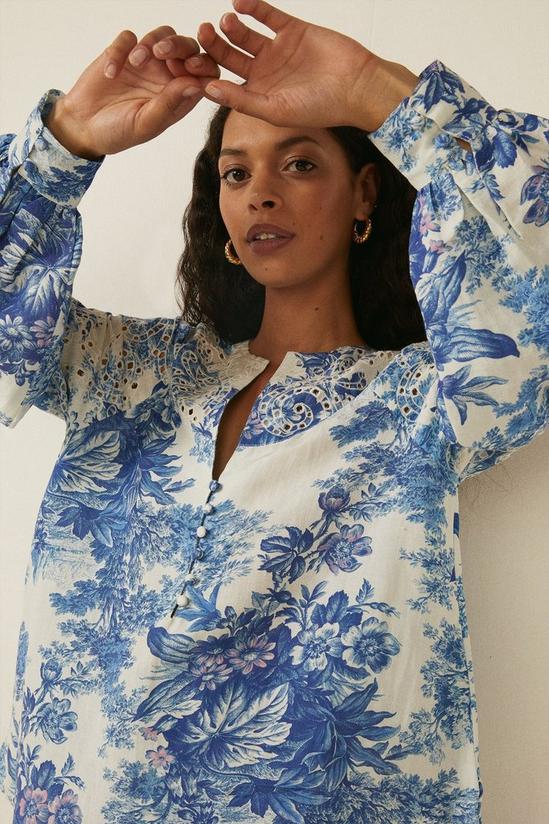 Oasis Embroidery Printed Blouse 2