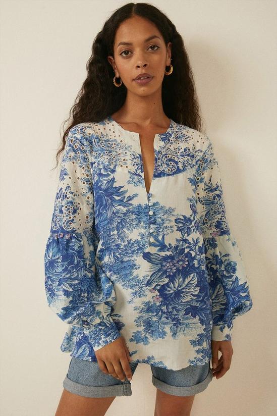 Oasis Embroidery Printed Blouse 4