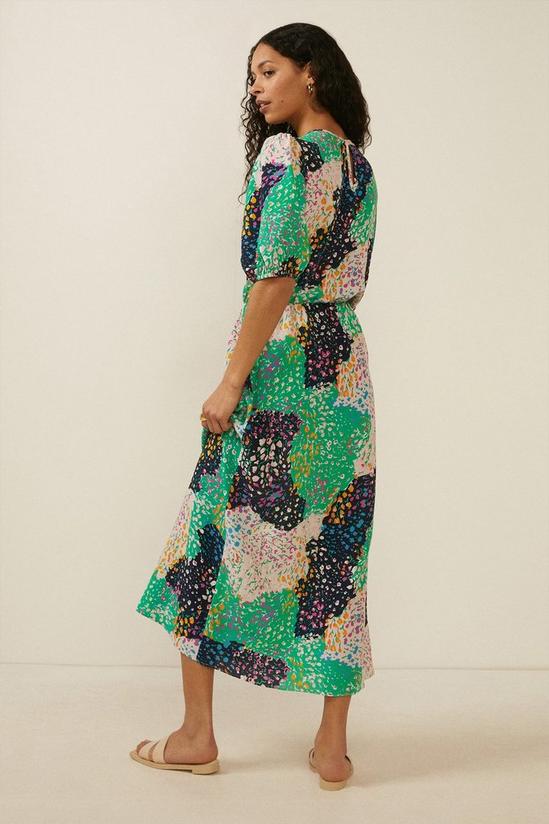 Oasis Patchwork Ditsy Floral Midi Dress 3