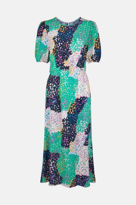 Oasis Patchwork Ditsy Floral Midi Dress 5