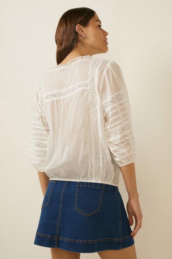 Oasis Lace Trim Insert Voile Top 3