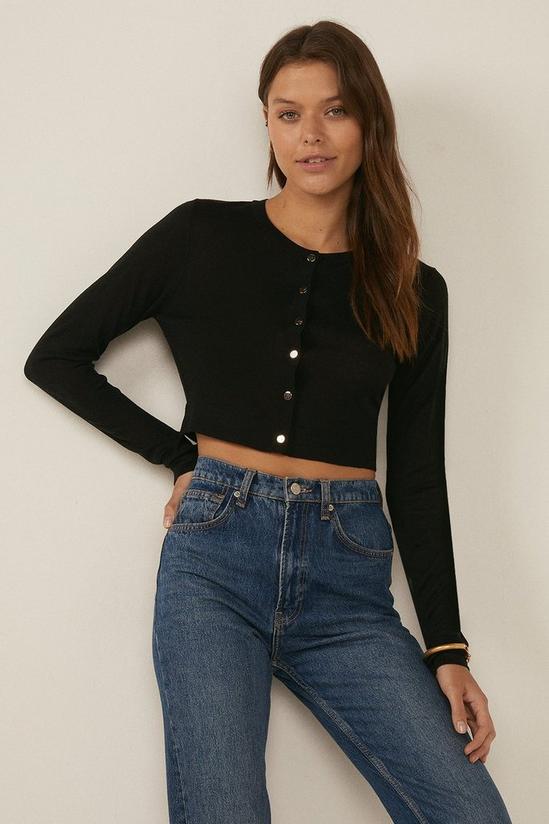 Oasis Cropped Button Up Shrug 1
