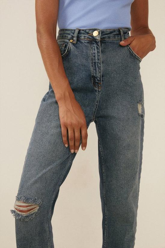 Oasis Distressed High Rise Mom Jean 4