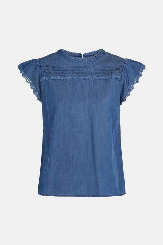 Oasis Lace Detail High Neck Top 5