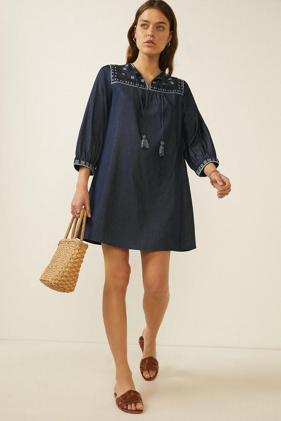 Oasis Embroidered Shift Dress 4