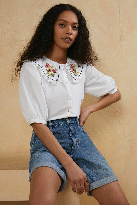 Oasis Embroidered Floral Shirt 2