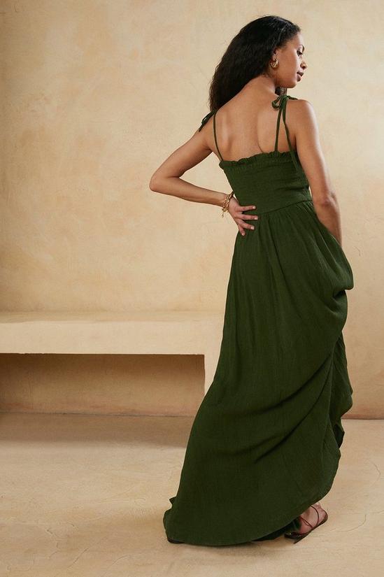 Oasis Shirred Strappy Maxi Dress 3