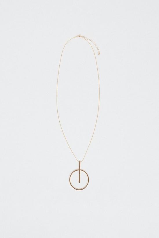 Oasis Circle Stick Drop Necklace 1