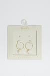 Oasis Gold Plated Pearl Earring 2 Pack thumbnail 1
