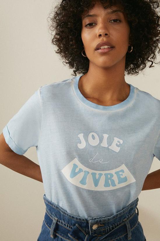 Oasis Joie De Vivre Oil Wash T Shirt 1