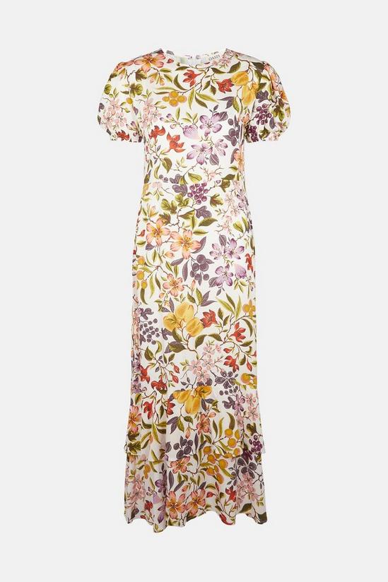 Oasis Ivory Printed Puff Sleeve Maxi Dress 5