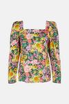 Oasis Bright Floral Square Neck Top thumbnail 5