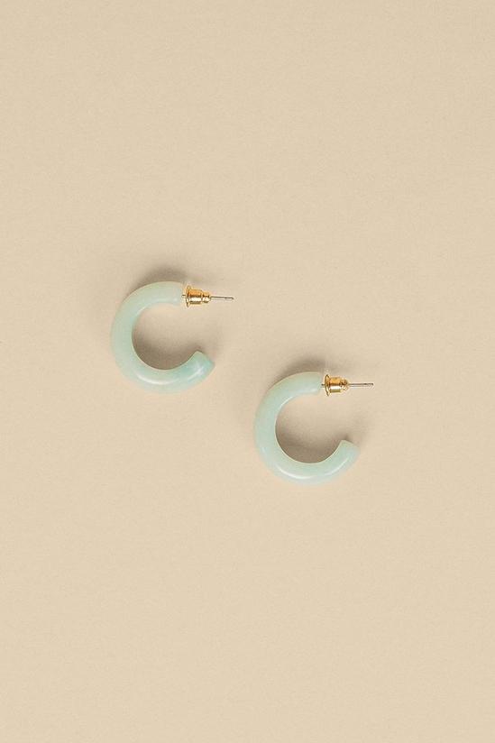 Oasis Resin Marble Hoop Earrings 1