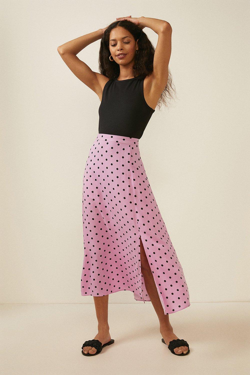 Polka dot outlet skirt oasis