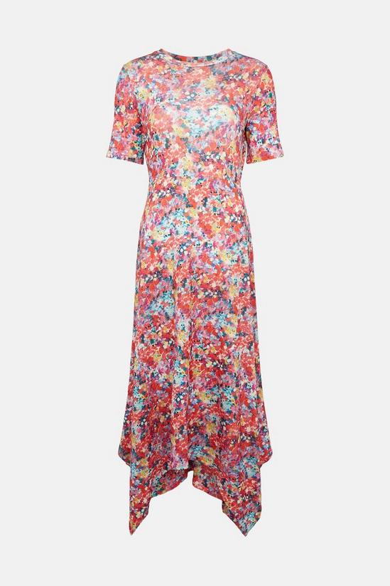 Oasis Tipperleyhill Asymmetric Hem Mesh Midi Dress 4