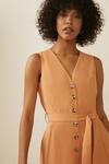 Oasis Belted Linen Look Tailored Jumpsuit thumbnail 4
