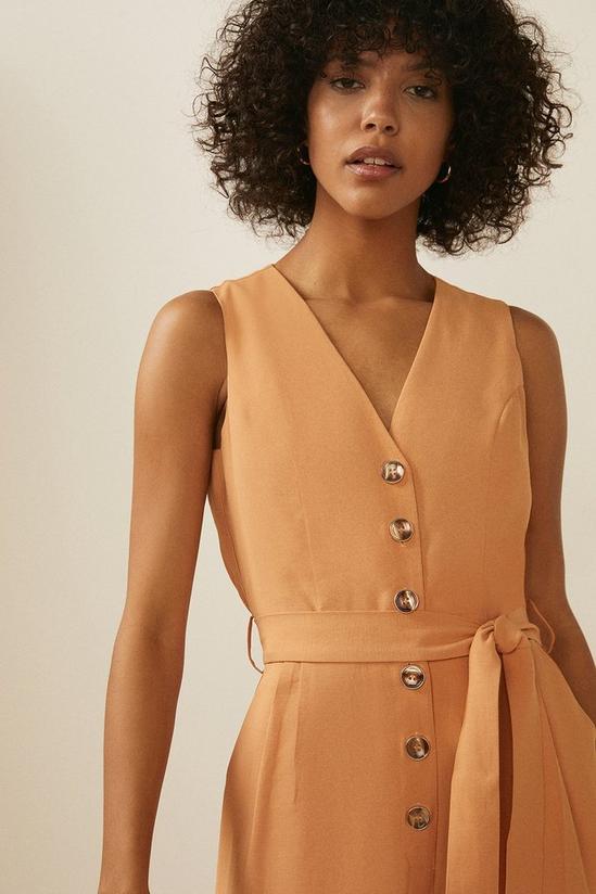 Oasis Belted Linen Look Tailored Jumpsuit 4