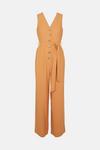 Oasis Belted Linen Look Tailored Jumpsuit thumbnail 5