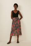 Oasis Floral Pleated Midi Skirt thumbnail 1