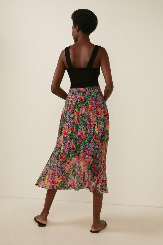Oasis Floral Pleated Midi Skirt 3