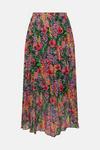 Oasis Floral Pleated Midi Skirt thumbnail 5