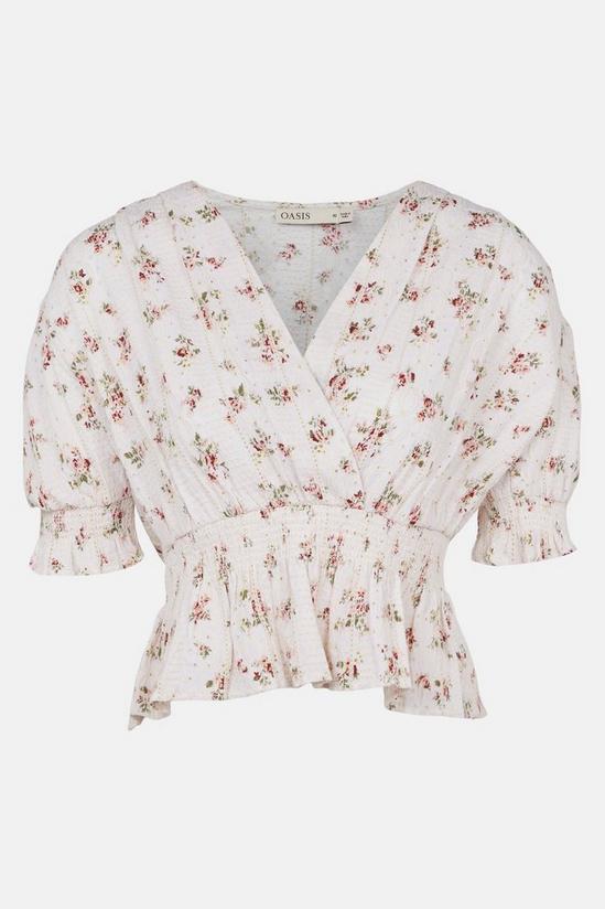Oasis Pastel Floral Embroidered Wrap Top 5