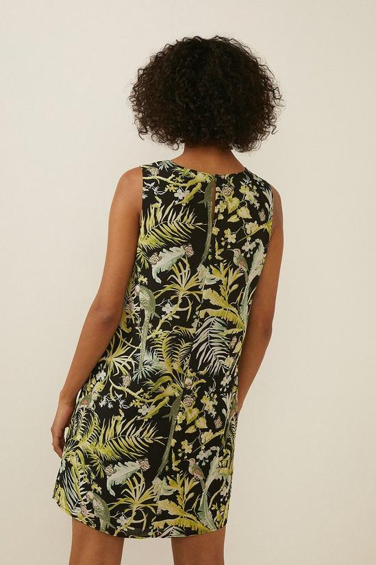 Oasis Tropical Print Woven Sleeveless A Line Dress 3