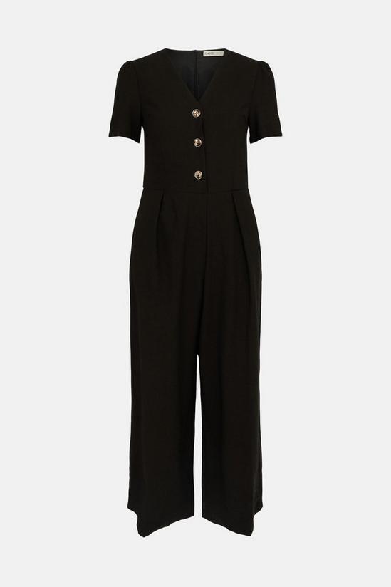 Oasis Button Through Linen Look Tailored Jumpsuit 5