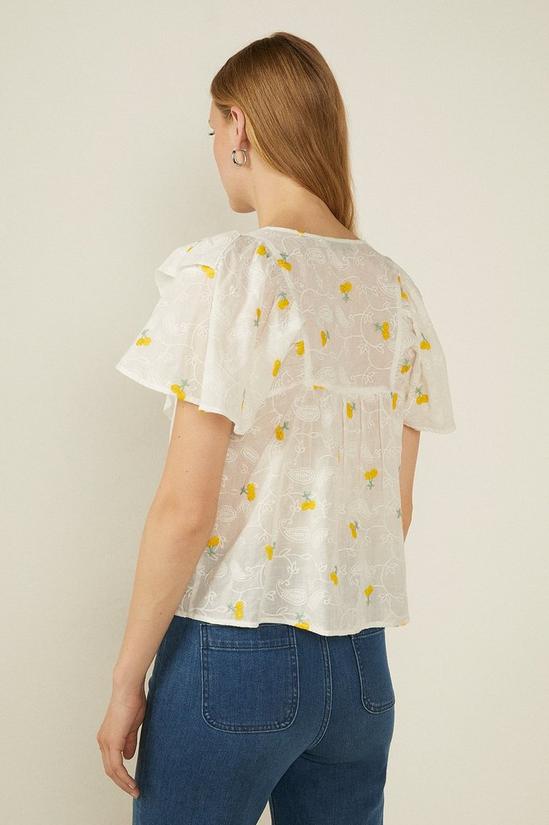 Oasis Cherry Embroidered Blouse 3