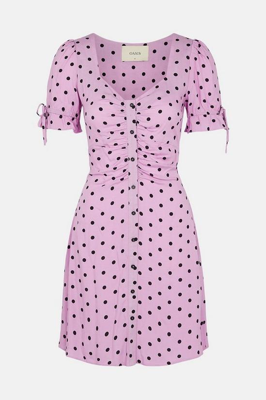 Oasis Polka Dot Tie Sleeve Tea Dress 5