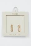 Oasis Gold Plated Rectangle Drop Earrings thumbnail 1