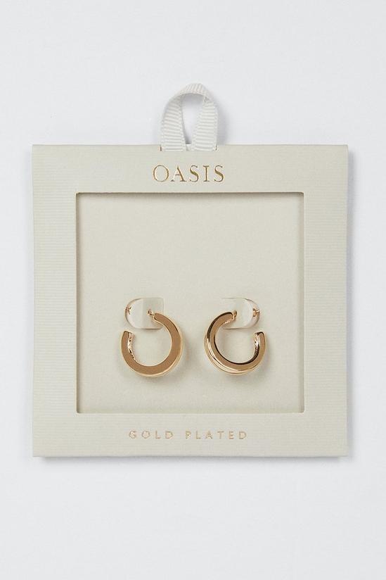 Oasis Gold Plated Hoop Earrings 1