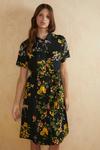 Oasis Floral Printed Linen Midi Shirt Dress thumbnail 1