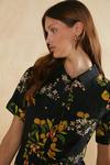 Oasis Floral Printed Linen Midi Shirt Dress thumbnail 4