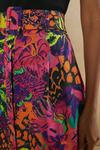 Oasis Tropical Printed Linen Midi Skirt thumbnail 2