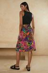 Oasis Tropical Printed Linen Midi Skirt thumbnail 3