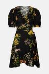 Oasis Floral Printed Linen Wrap Dress thumbnail 4