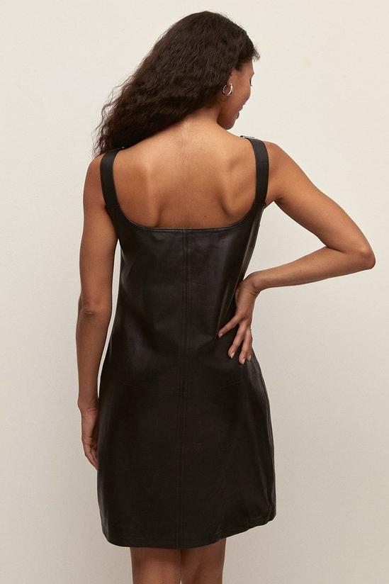 Oasis Pinafore Leather Dress 3