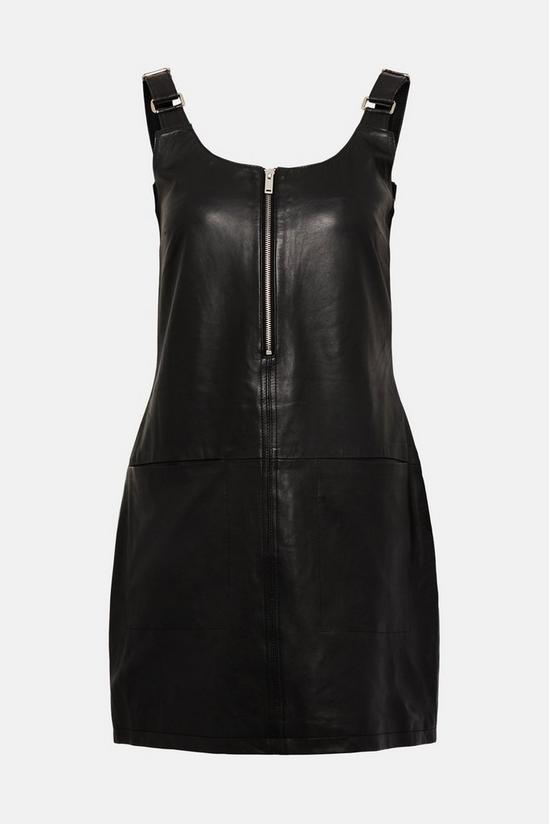 Oasis Pinafore Leather Dress 5