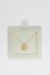 Oasis Gold Plated Hammered Disc Necklace thumbnail 1