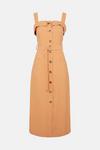 Oasis Button Through Linen Look Belted Dress thumbnail 4