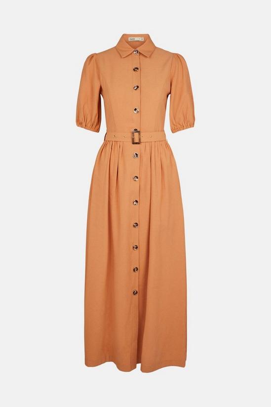 Oasis Puff Sleeve Linen Look Dress 5